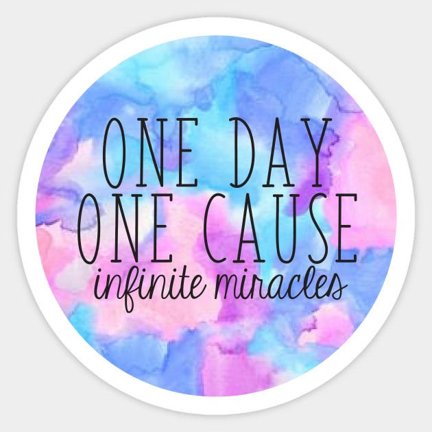 One Day, One Cause Watercolor Sticker by annmariestowe